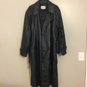 Charles Klein leather trench coat